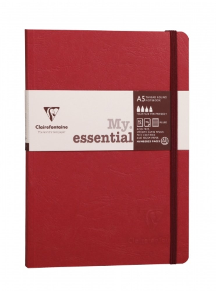 Clairefontaine My Essential A5 Notebook- Red