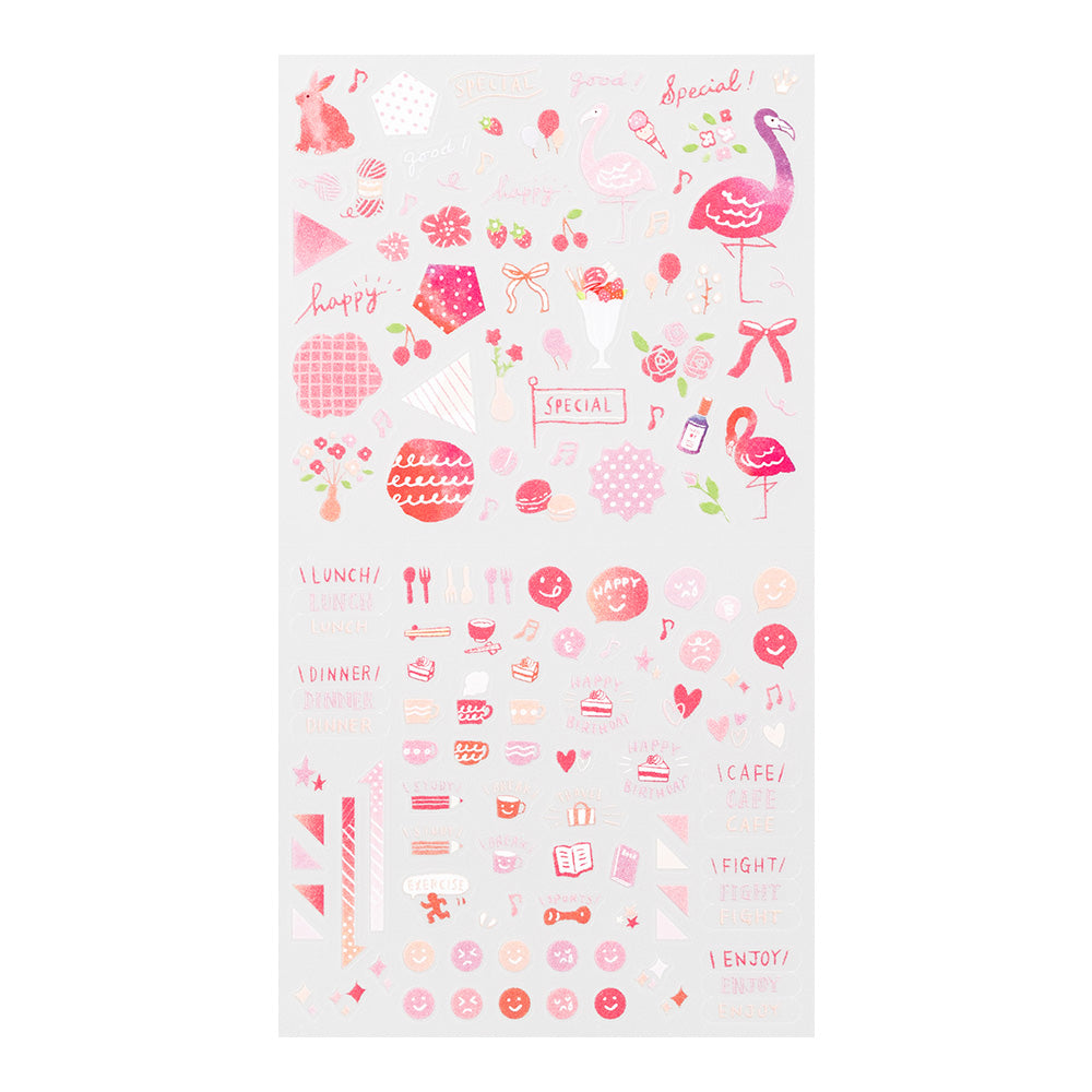 Midori Planner Stickers- Pink