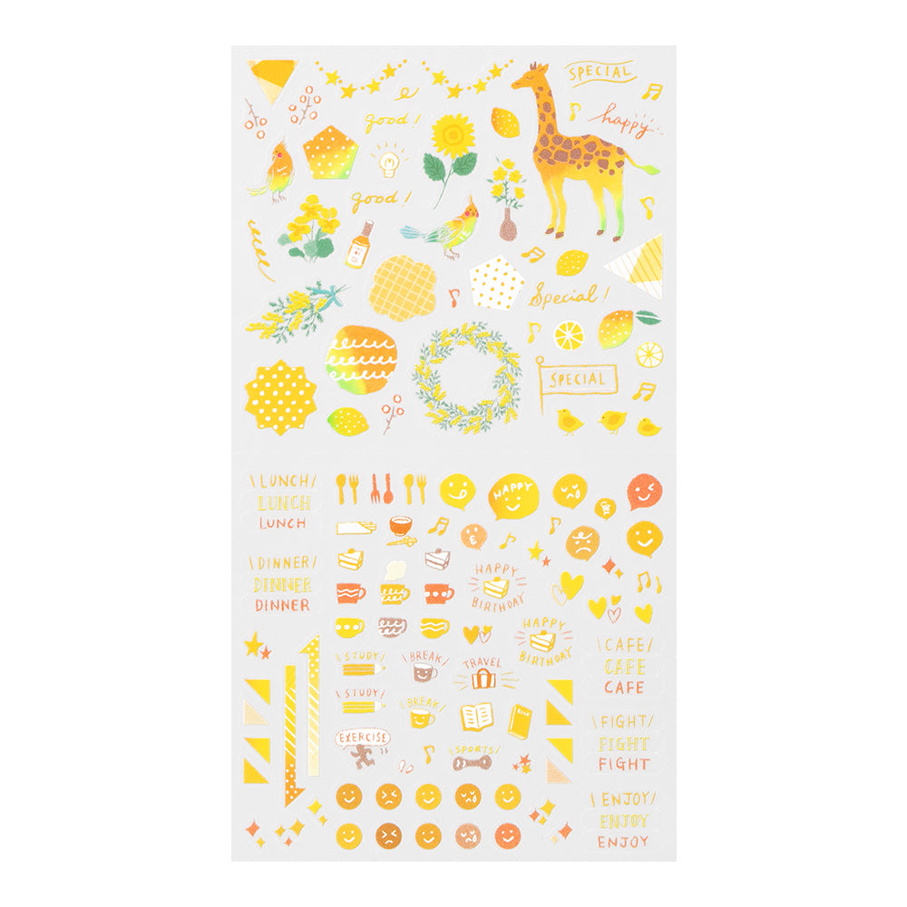 Midori Planner Stickers- Yellow