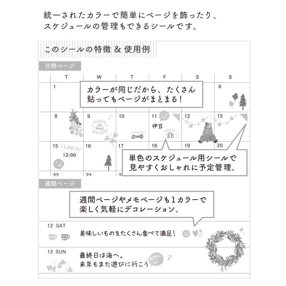 Midori Planner Stickers- Green