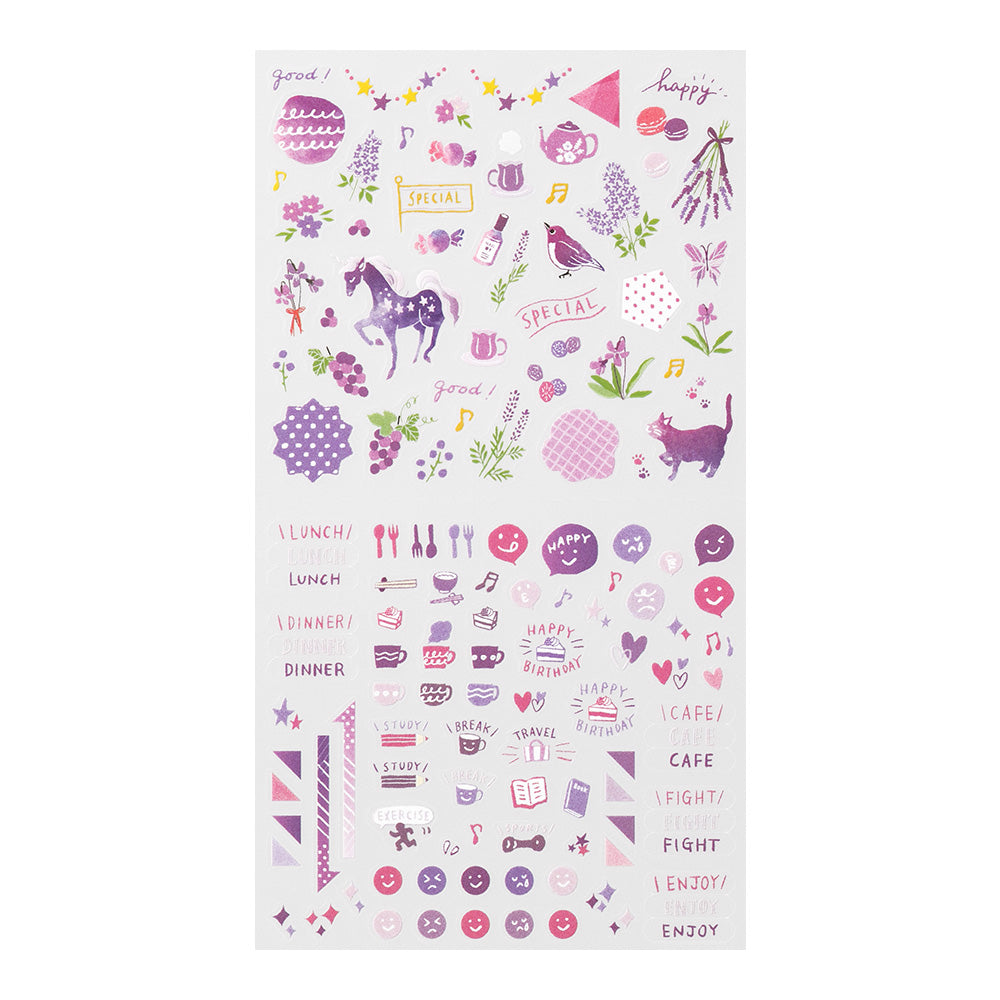 Midori Planner Stickers- Purple
