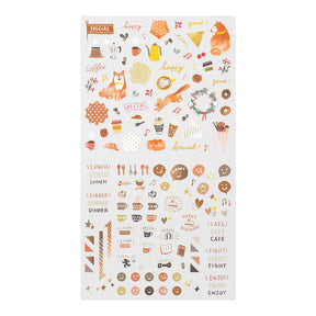 Midori Planner Stickers- Brown