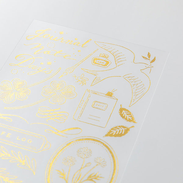 Midori Foil Transfer Stationery Stickers - Record Pattern