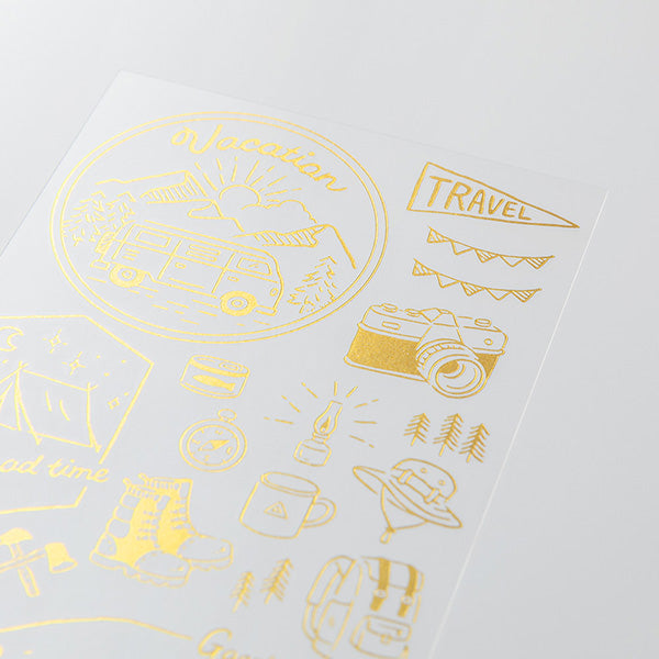 Midori Foil Transfer Stationery Stickers - Outdoor