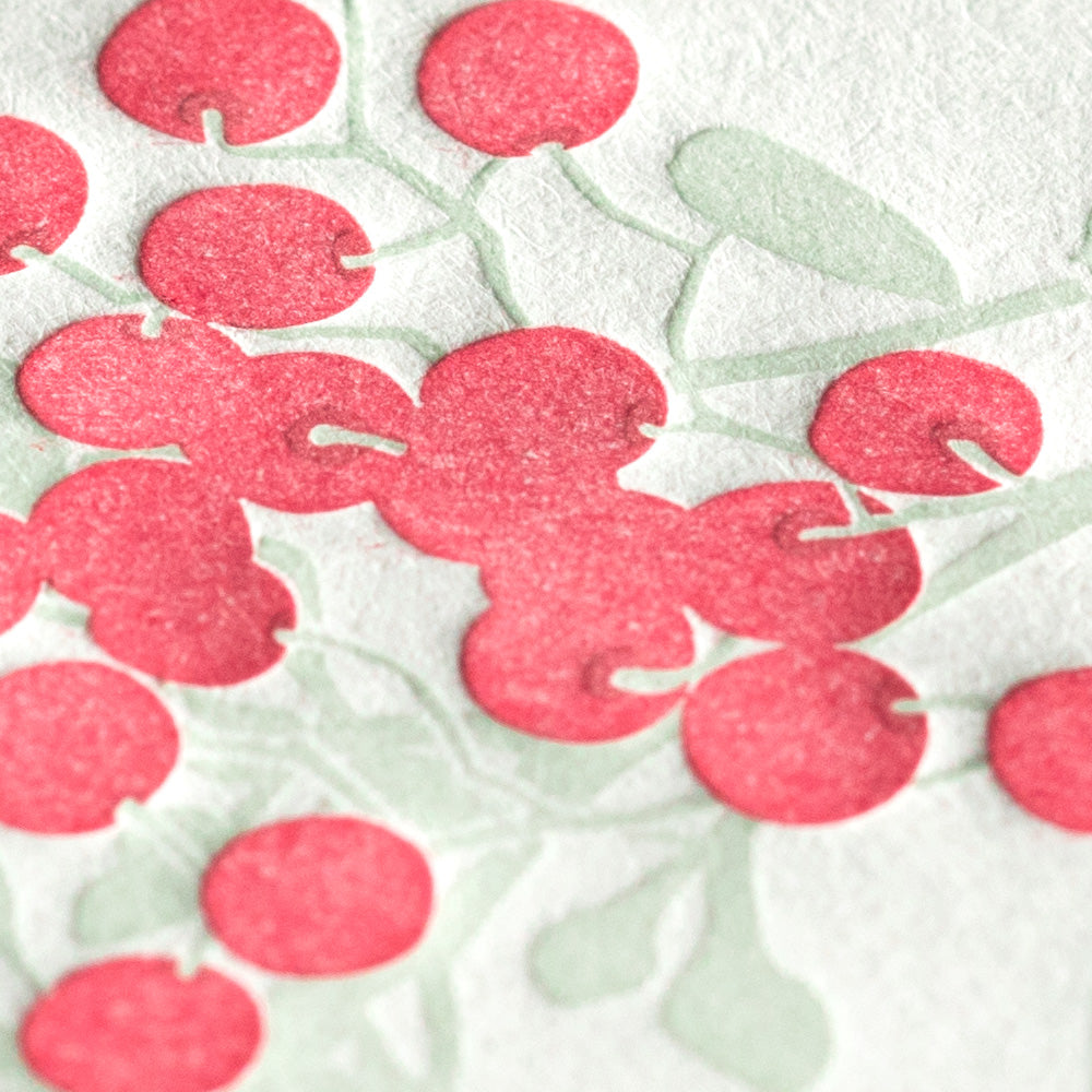 Midori Letter Set 460- Press Bouquet Red