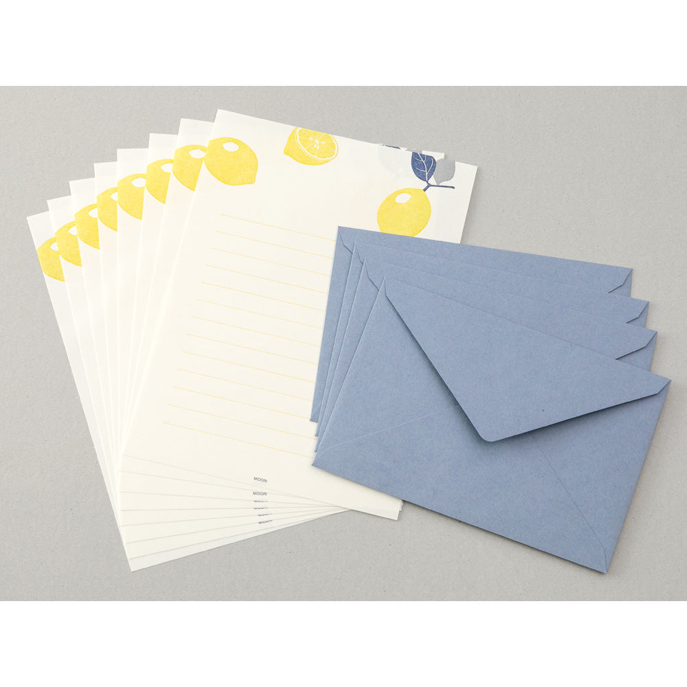 Midori Letter Set 476- Press Lemon