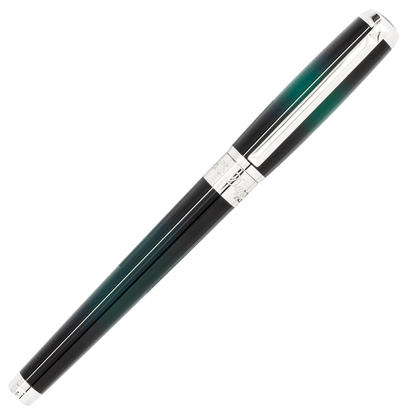 ST Dupont D Line - Atelier Green Sunburst & Chrome Fountain