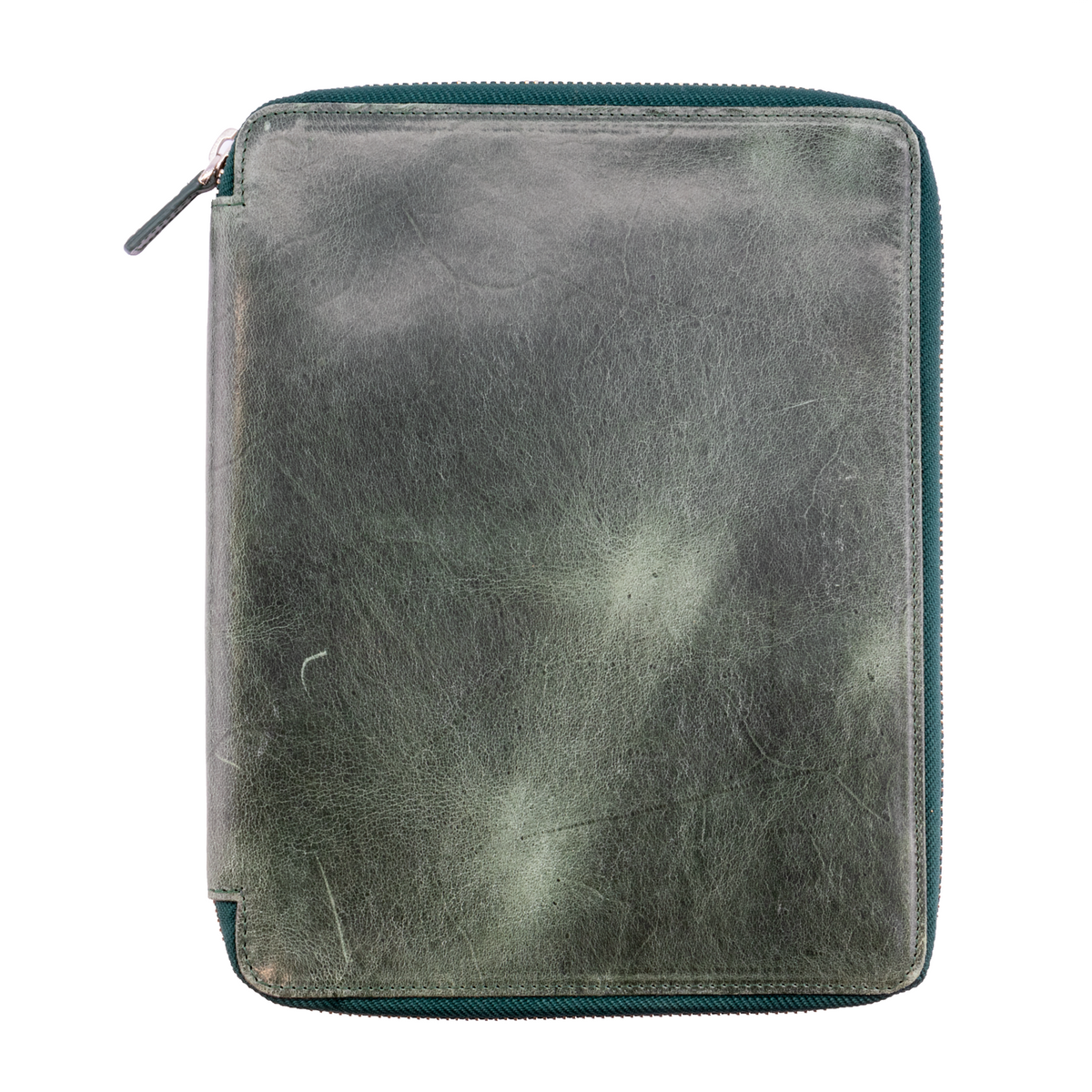 Galen Leather Co. Zippered B5 Notebook Folio - Crazy Horse Forest Green