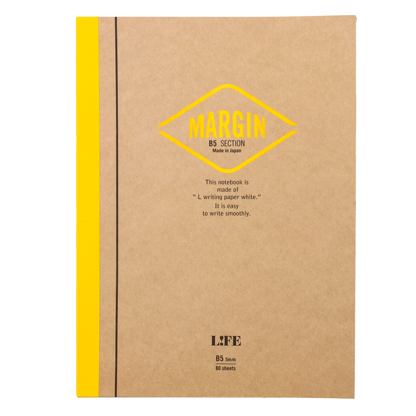 Life Stationery Margin B5 Side Bound Notebook