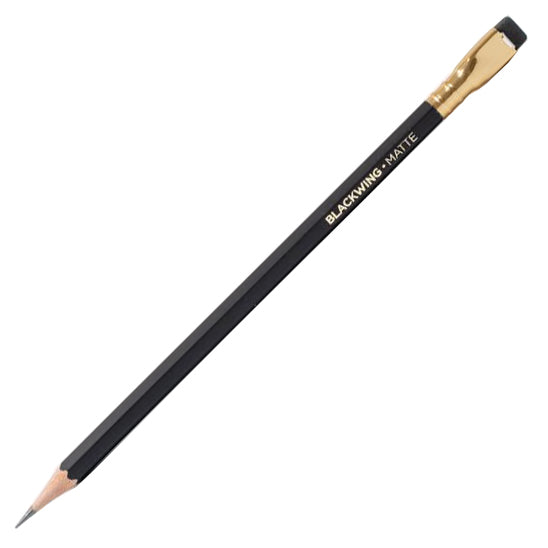Custom Matte Black Hex Pencils - Black Wood - Text Only