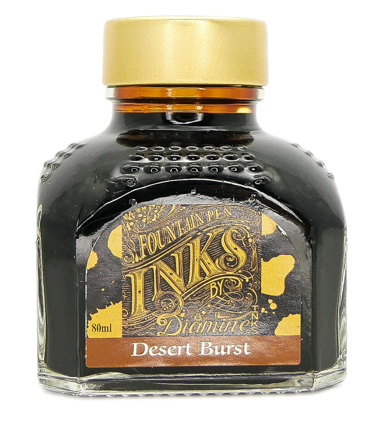 Diamine Desert Burst is a medium warm brown fountain pen ink available in a 90ml glass bottle.