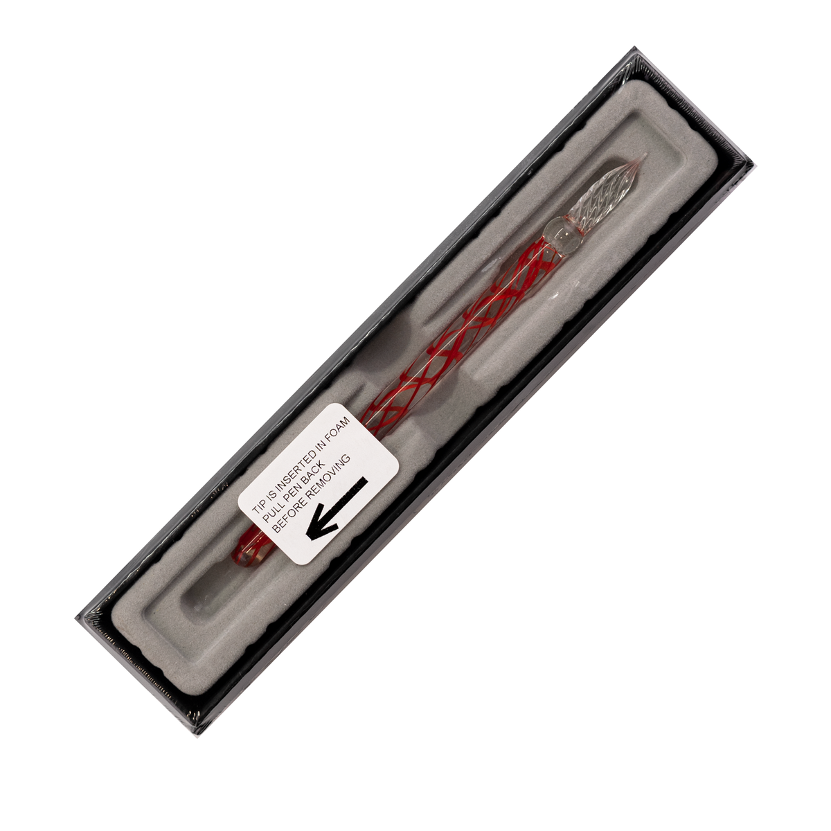 Jacques Herbin Straight Glass Dip Pen - Rouge Caroubier