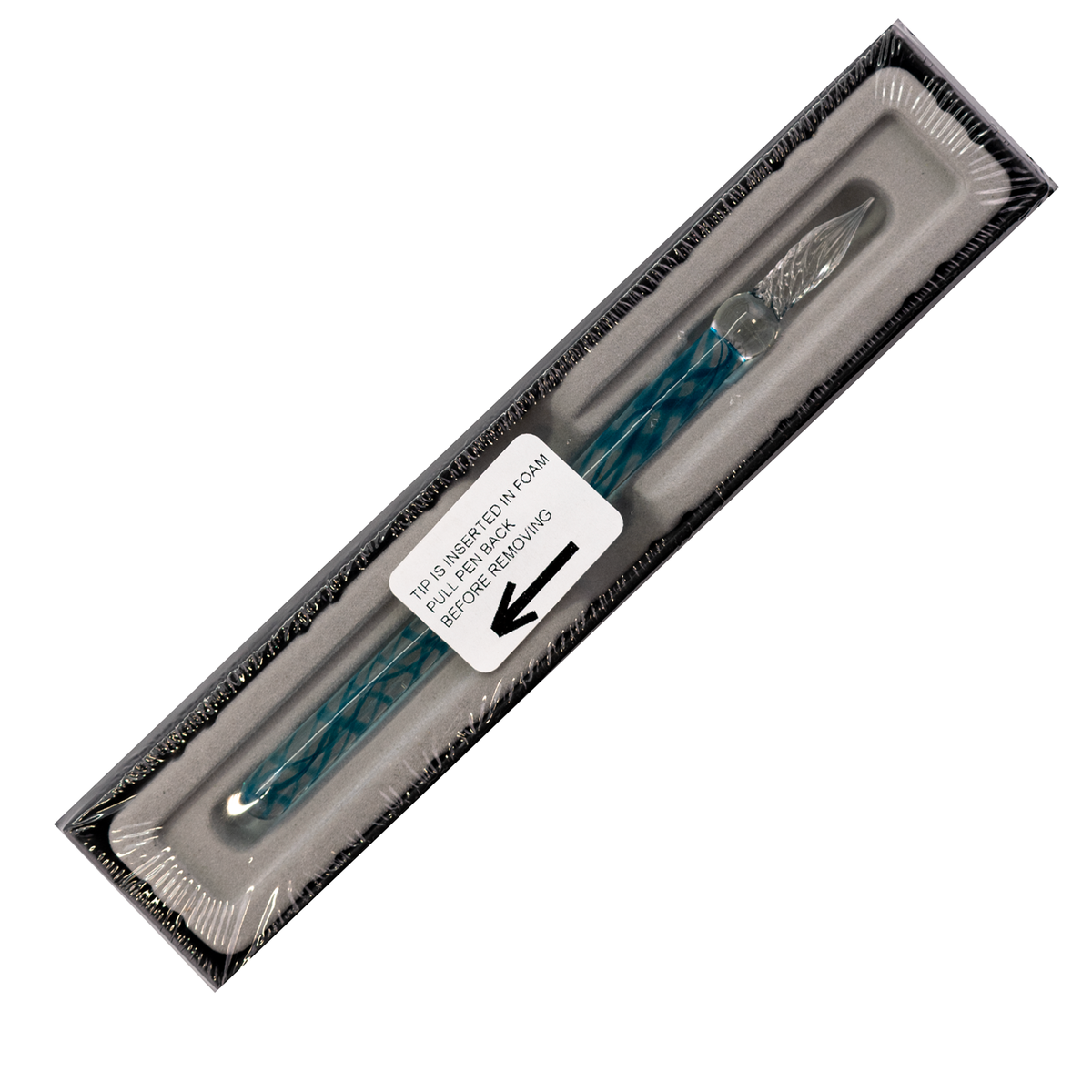 Jacques Herbin Straight Glass Dip Pen - Blue Calanque