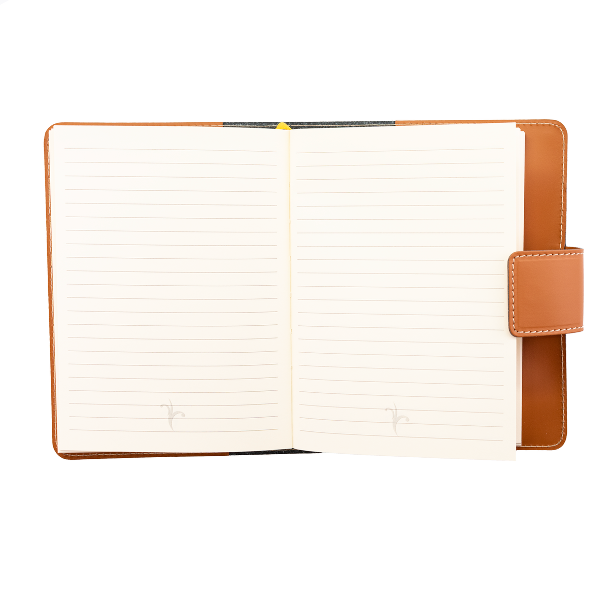 Fiorentina Leather refillable Journal w/ Snap Close- British Tan (5x7in)