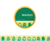 Girl of ALL WORK - Washi tape - 15mm - Frogs