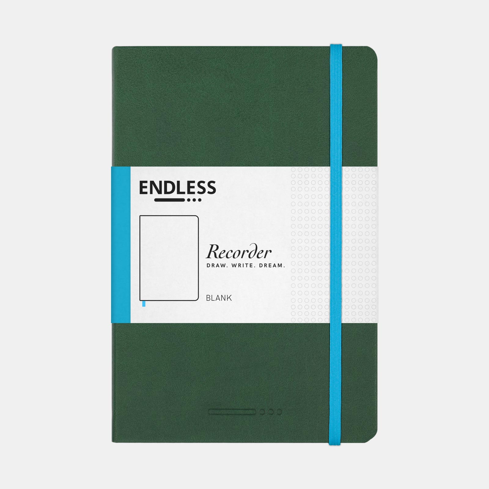 Endless Recorder Notebook Forest Canopy Green