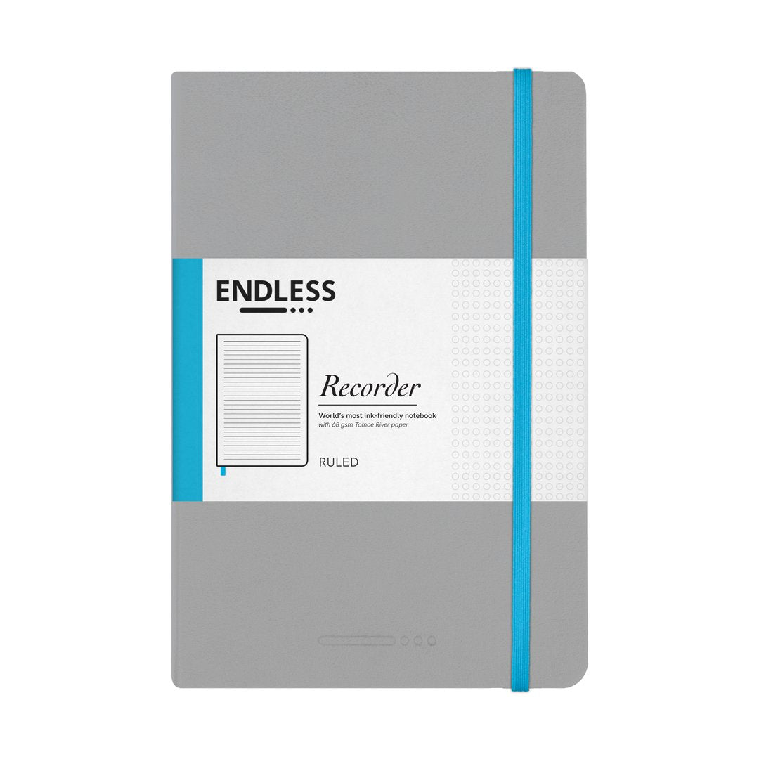 Endless Recorder Notebook Mountain Snow Grey