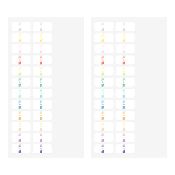 Midori Index Label- Numbered Colors