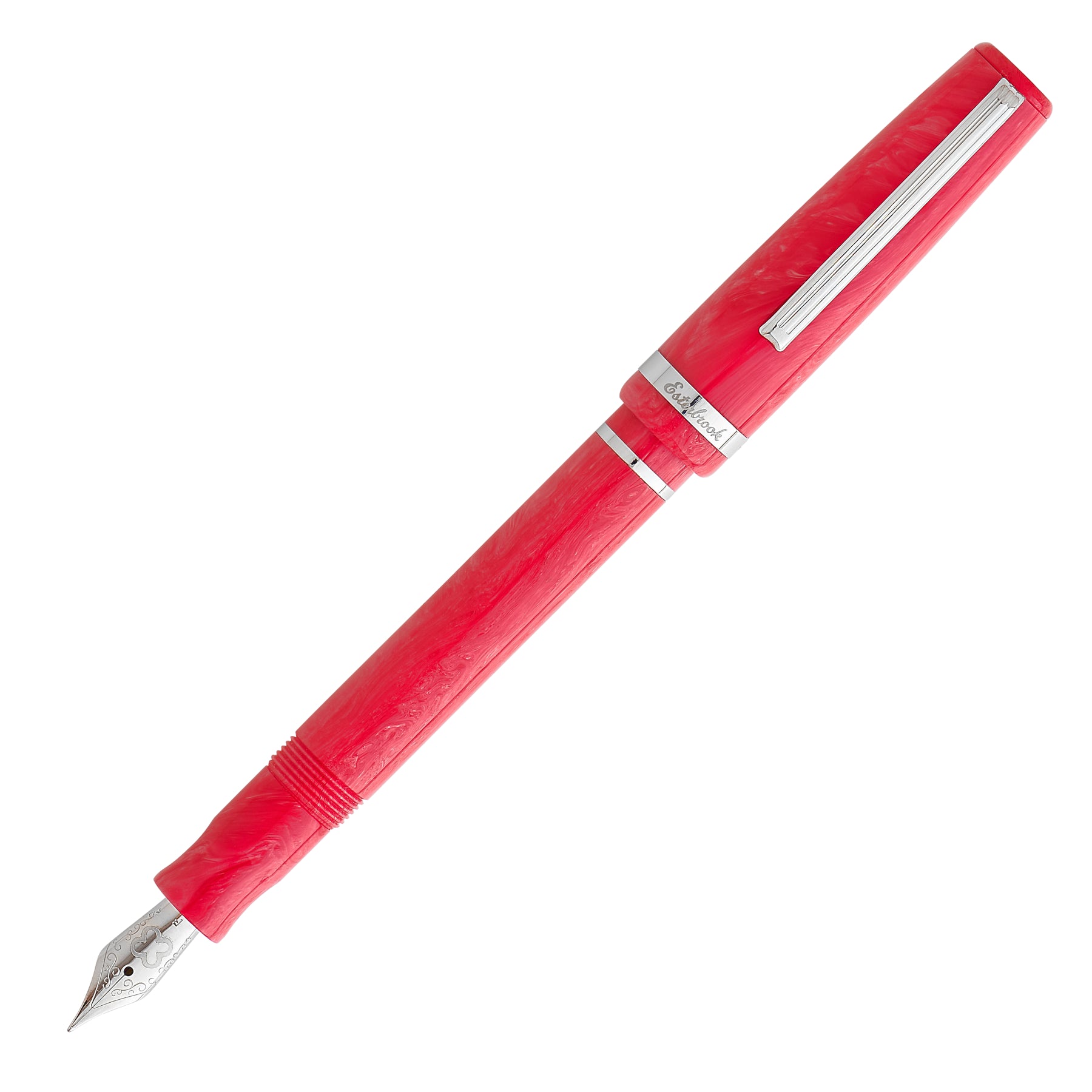 Esterbrook JR Pocket Pen Fountain - Carmine Red with Palladium Trim
