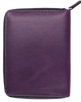 Galen Leather Co. Zippered 5 Slot Pen Case - Purple