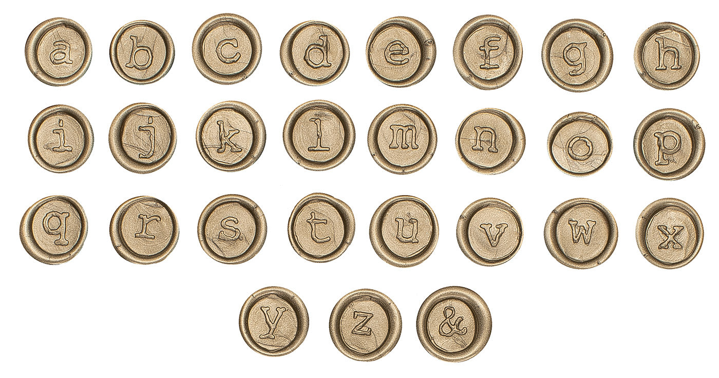 Global Solutions Metal Wax Seal Scroll Handle "Typewriter" Letters