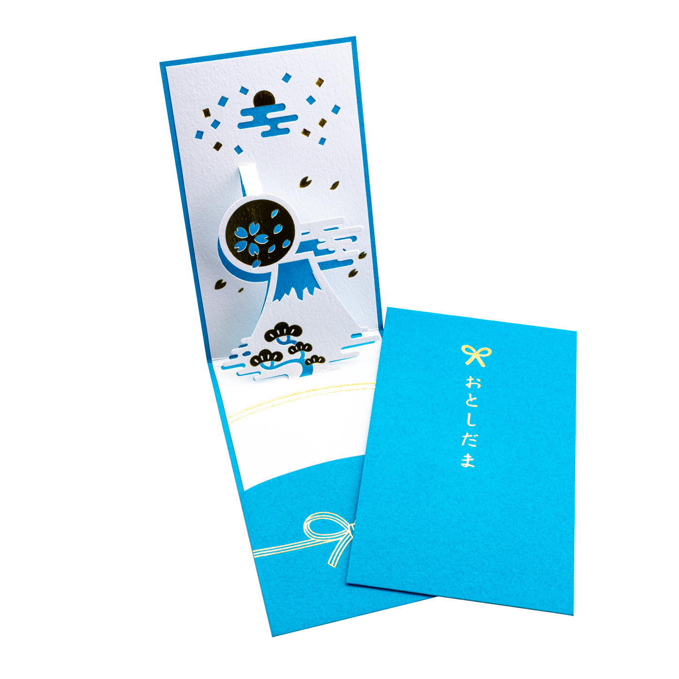 Midori PC Mini Money Envelope 516 popup Mt. Fuji