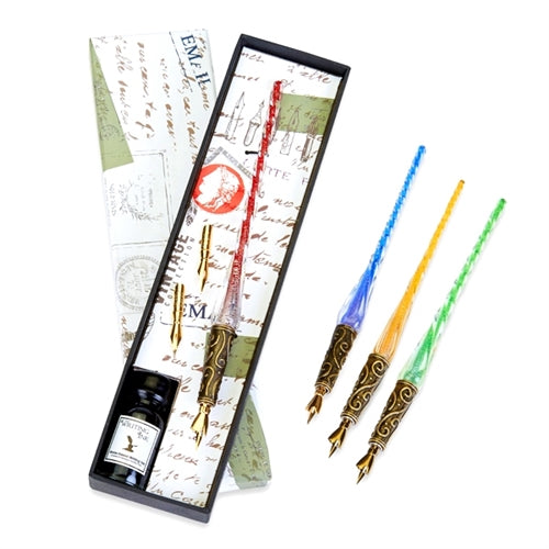 Freund Mayer Glass Handle Pen Set