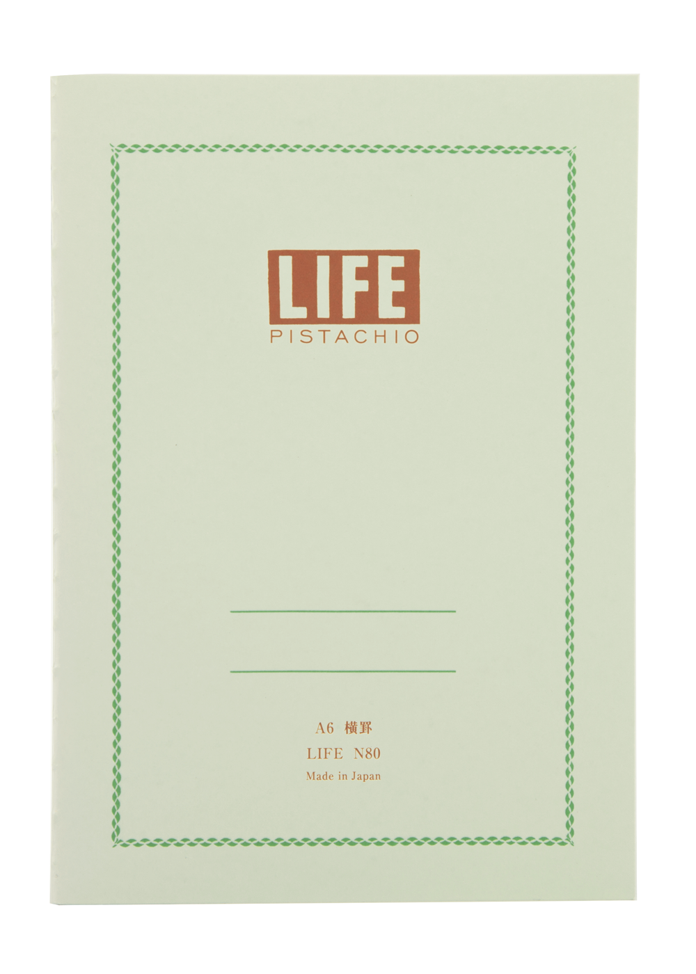 Life Stationery Pistachio Note A6 Side Bound Notebook