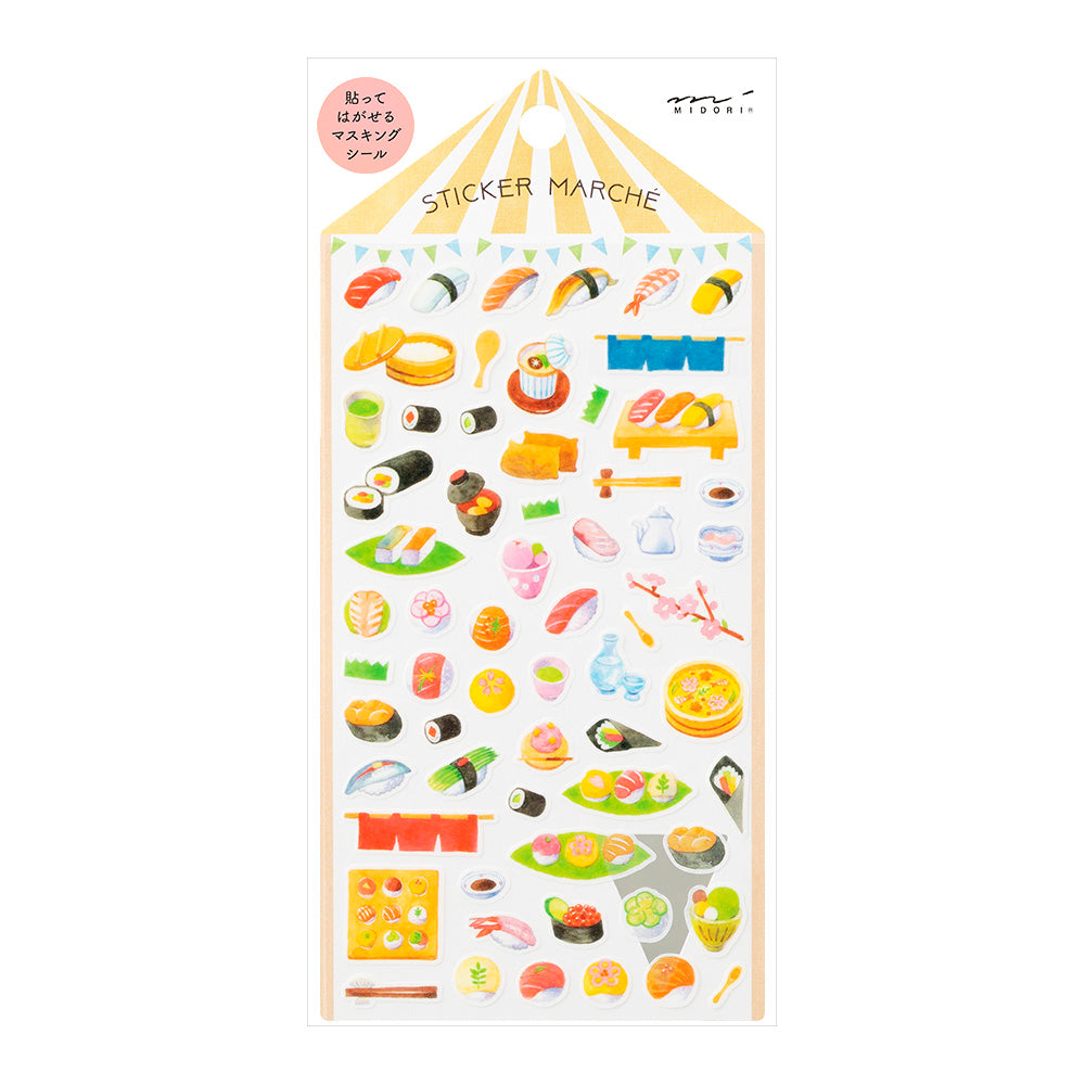Midori Planner Stickers- Sticker Marché Sushi