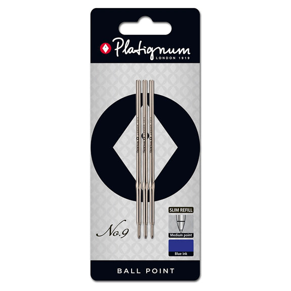 Platignum No. 9 Ballpoint Refill- Blue