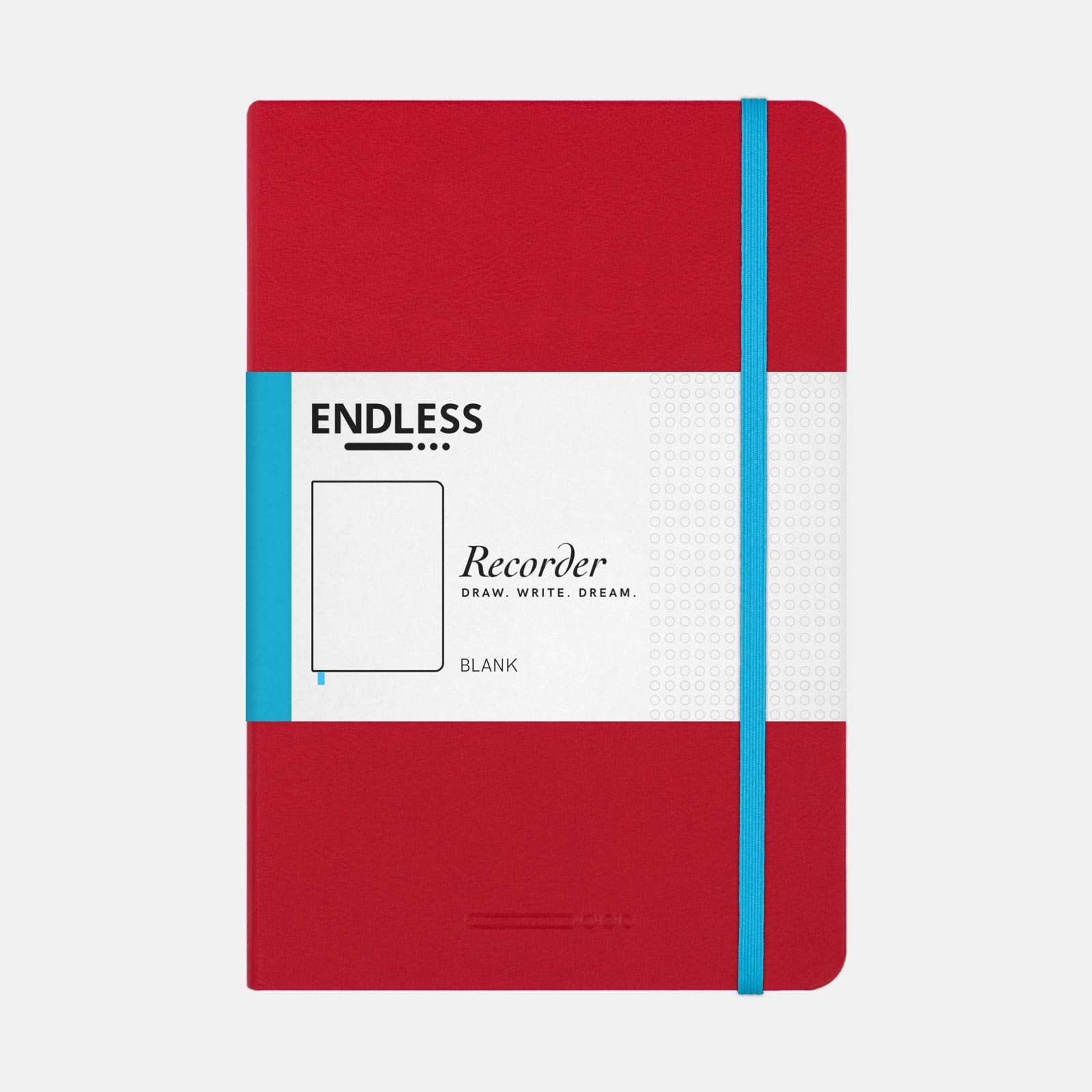 Endless Recorder Notebook Crimson Sky Red