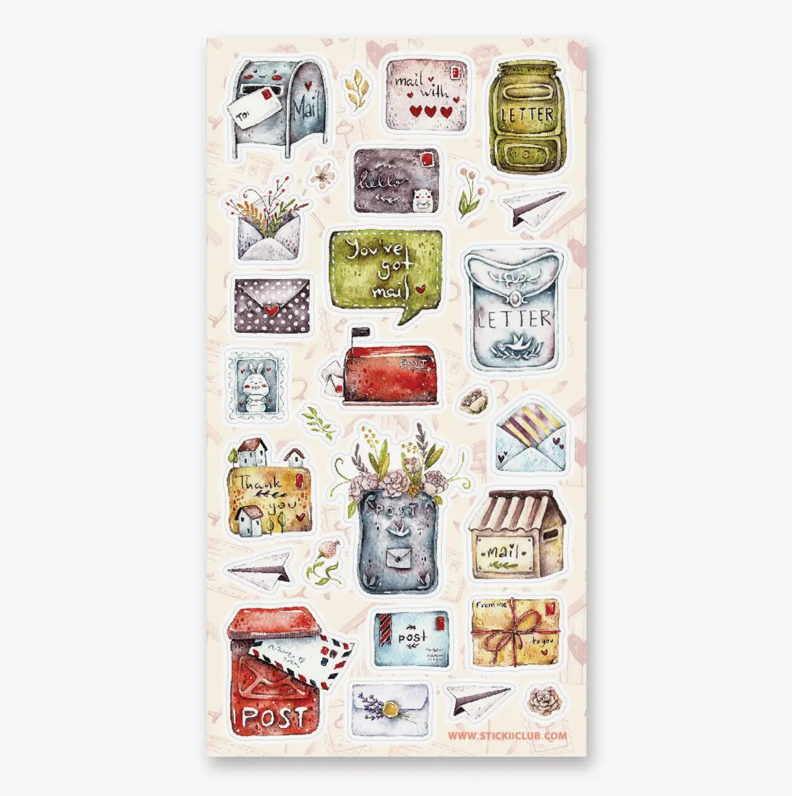 STICKII Sticker Sheet - Watercolor Letters