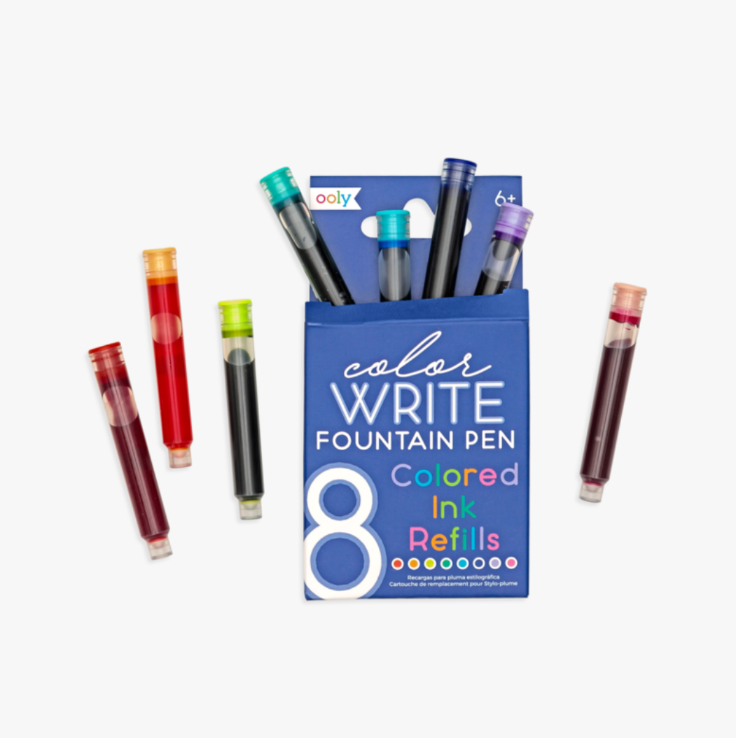 Ooly Color Write Fountain Pen Colored Ink Refills