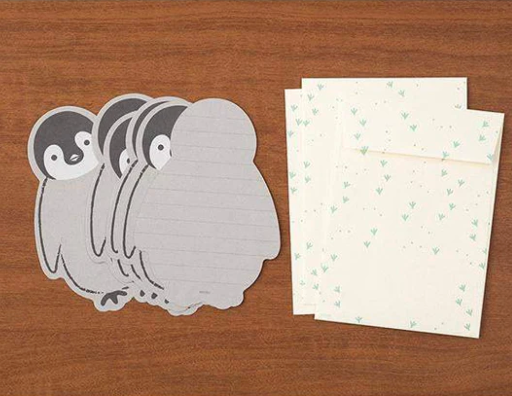 Midori Letter Set (925) Die-Cut Animal - Penguin