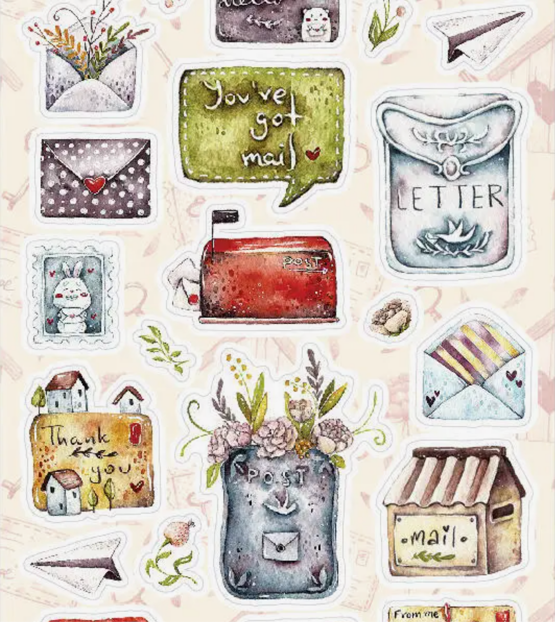 STICKII Sticker Sheet - Watercolor Letters