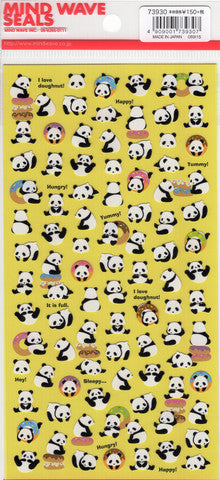 Mind Wave Stickers- Donut Pandas