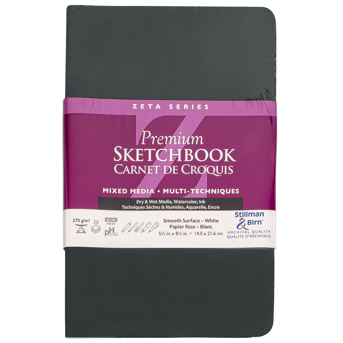 Stillman & Birn Zeta Softcover Sketchbook 5.5x8.5- Portrait Orientation