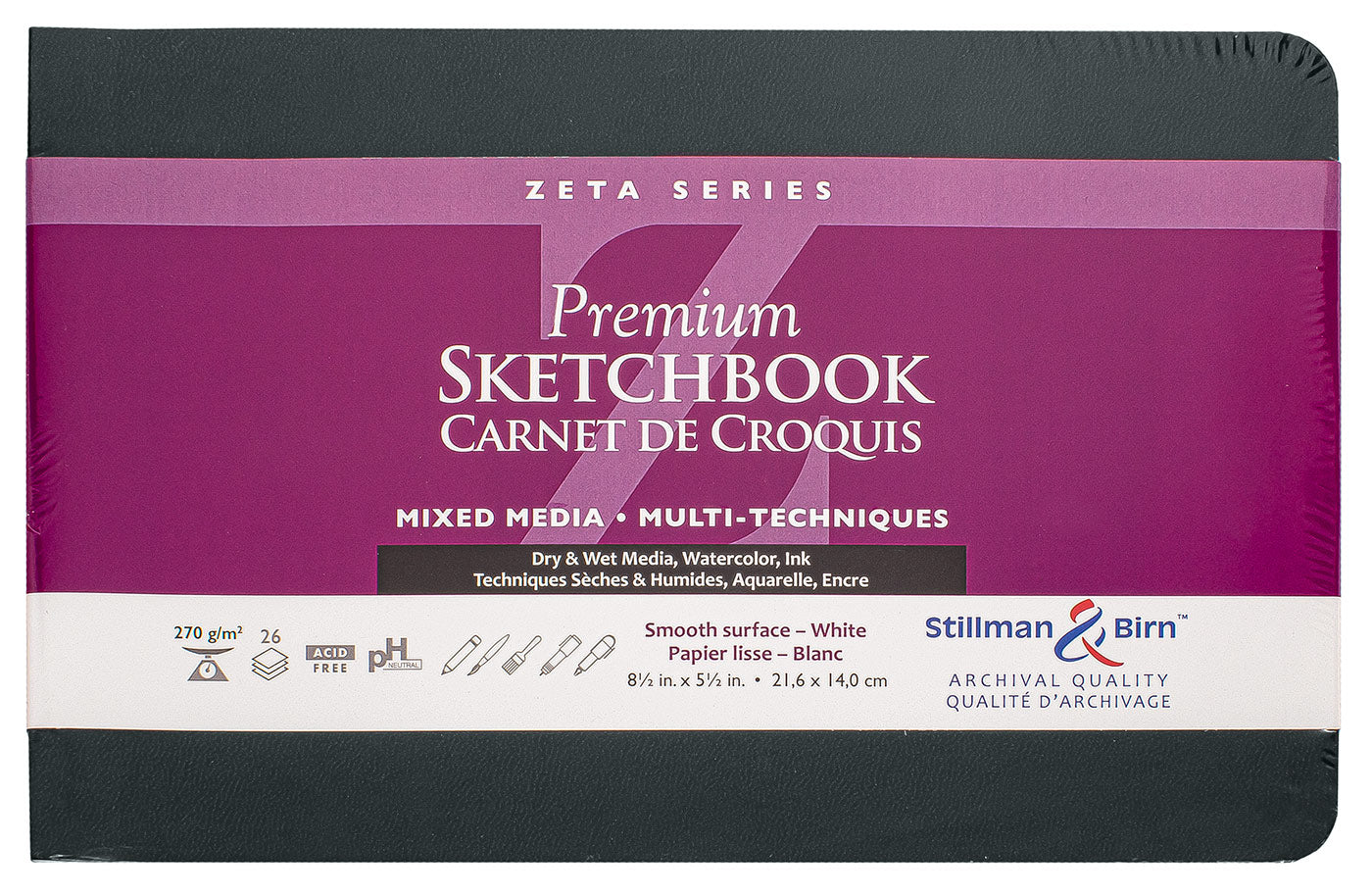 Stillman & Birn Zeta Softcover Sketchbook 5.5x8.5- Landscape Orientation