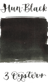 Black fountain pen ink from 3 Oysters, made in South Korea.  Hunminjeongeum (lit. The Correct/Proper Sounds for the Instruction of the People) is a document describing an entirely new and native script for the Korean language. The script was initially named after the publication, but later came to be known as hangul. It was created so that the common people illiterate in hanja could accurately and easily read and write the Korean language.