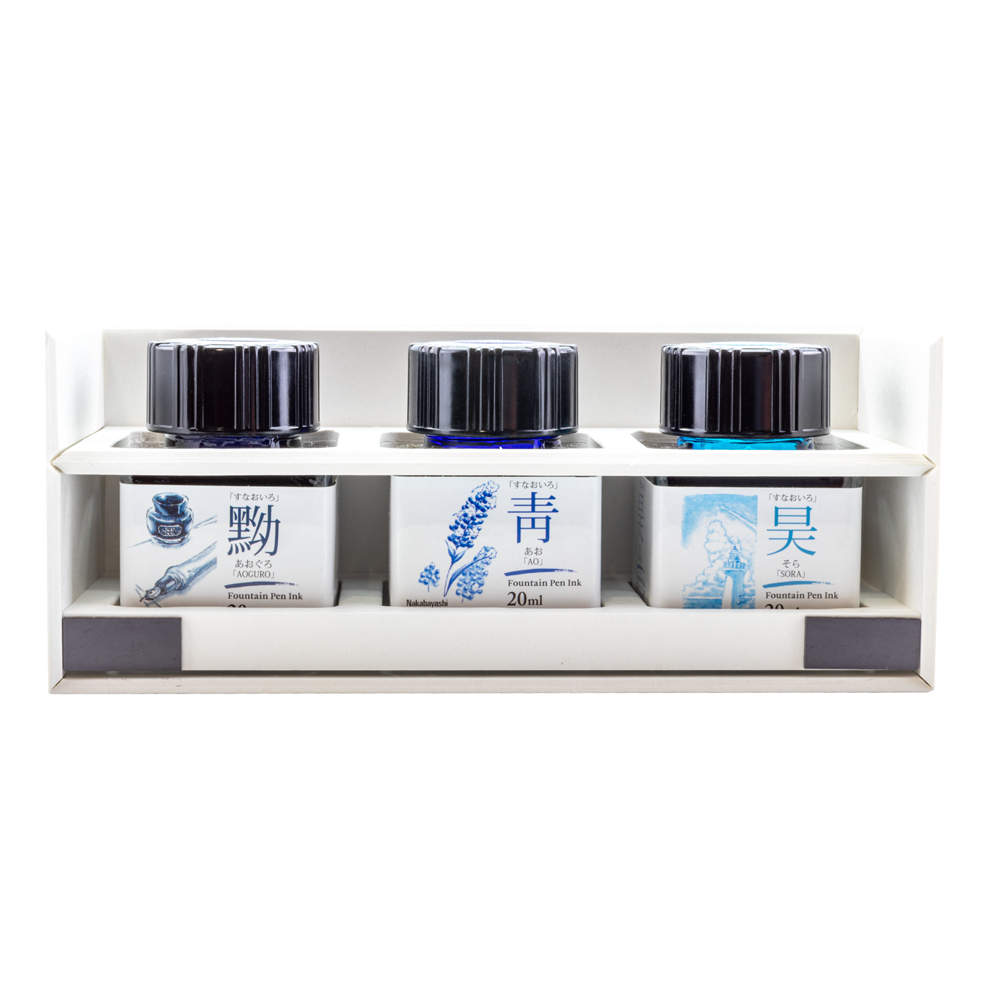 Taccia Sunao-Iro Basic Blue Ink Set