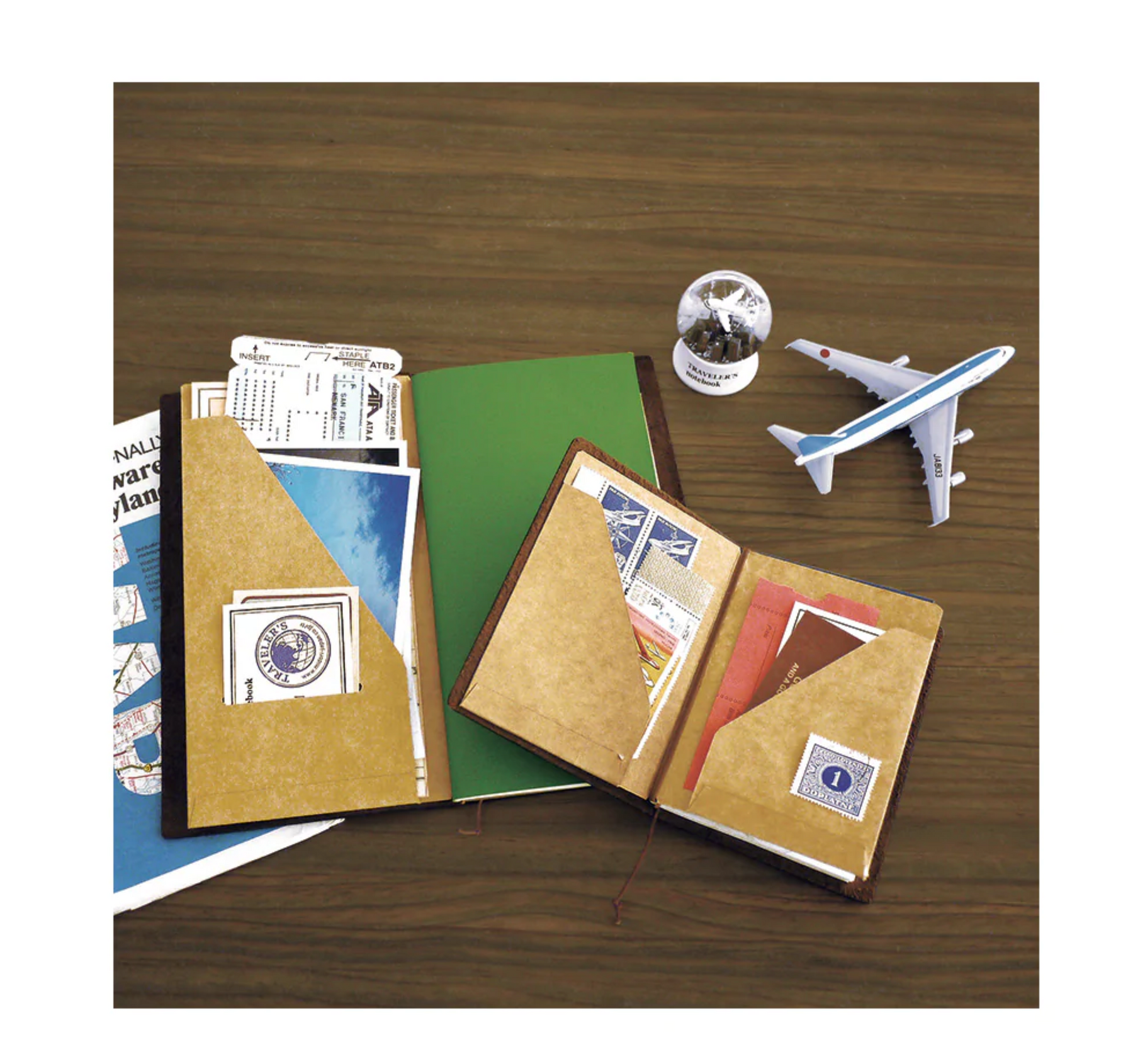TRAVELER'S COMPANY 010 Passport Sized Refill - Kraft Paper Fold