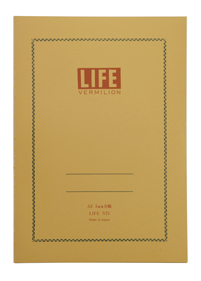 Life Stationery Vermillion Note A5 Side Bound Notebook