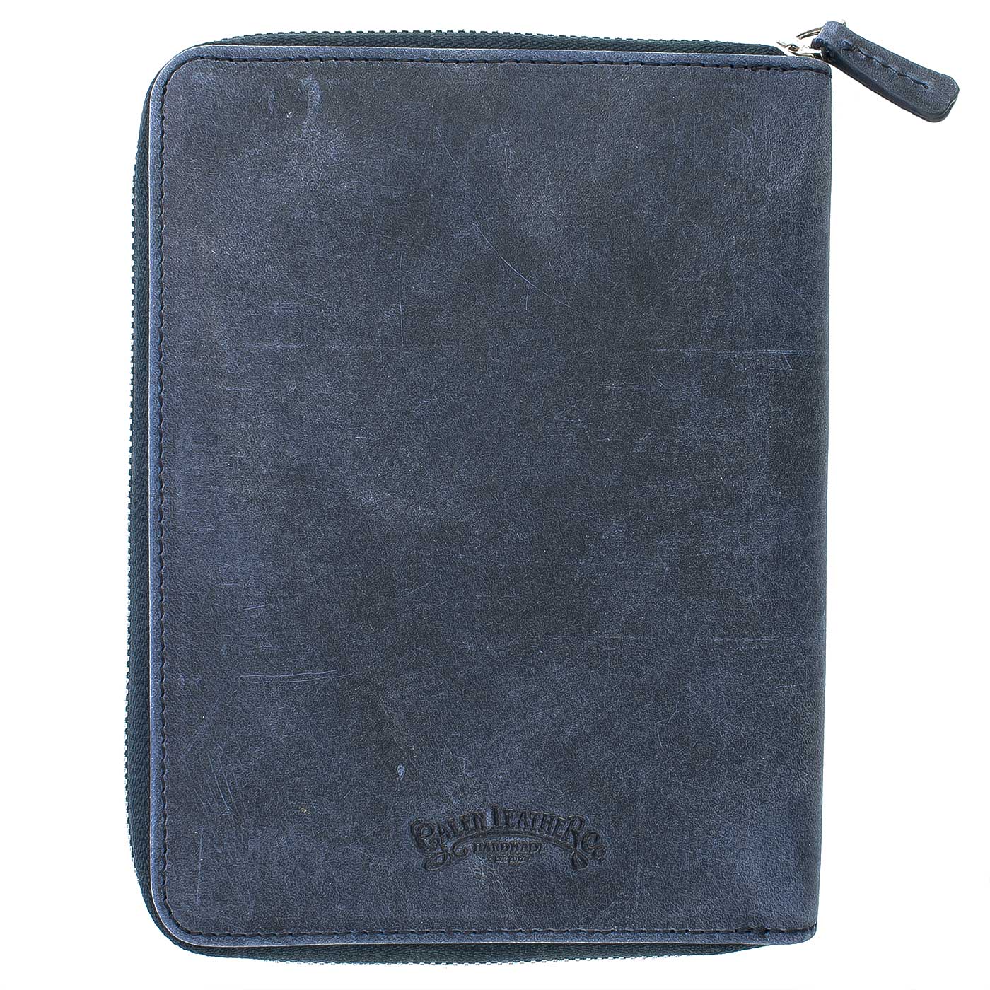 Galen Leather Co. Zippered 5 Slot Pen Case - Crazy Horse Navy Blue