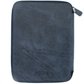Galen Leather Co. Zippered A5 Notebook Folio - Crazy Horse Navy Blue