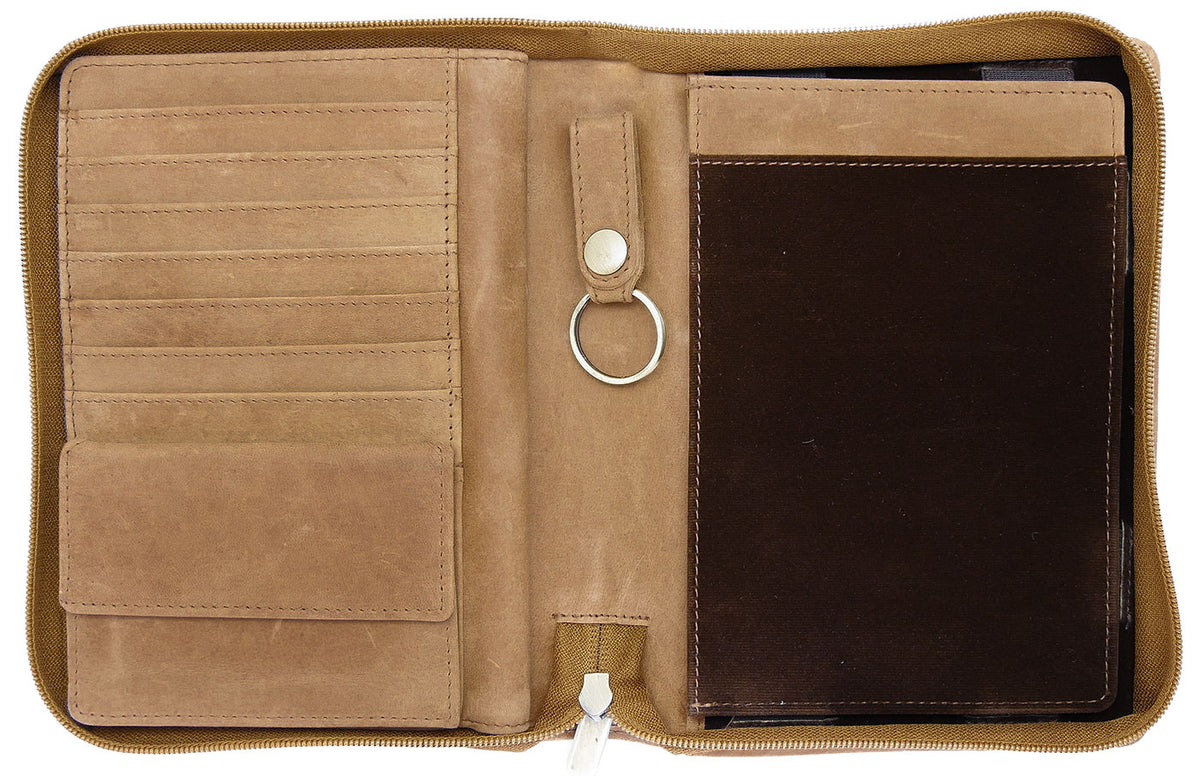 Girologio Zippered Grab & Go Pen Case Saddle Brown