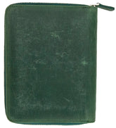 Galen Leather Co. Zippered 5 Slot Pen Case - Crazy Horse Forest Green