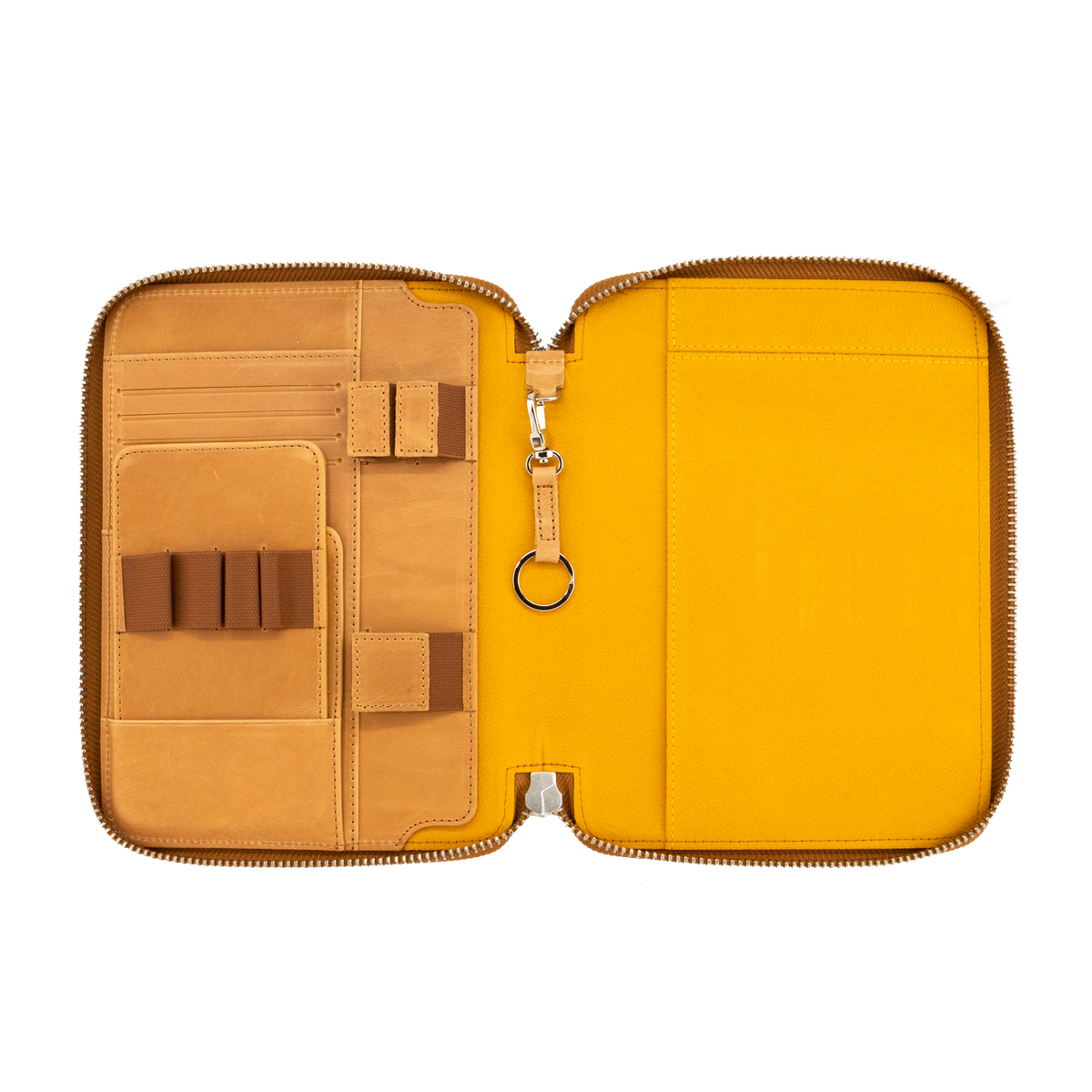 Galen Leather Co. Zippered A5 Notebook Folio - Crazy Horse Honey Ochre