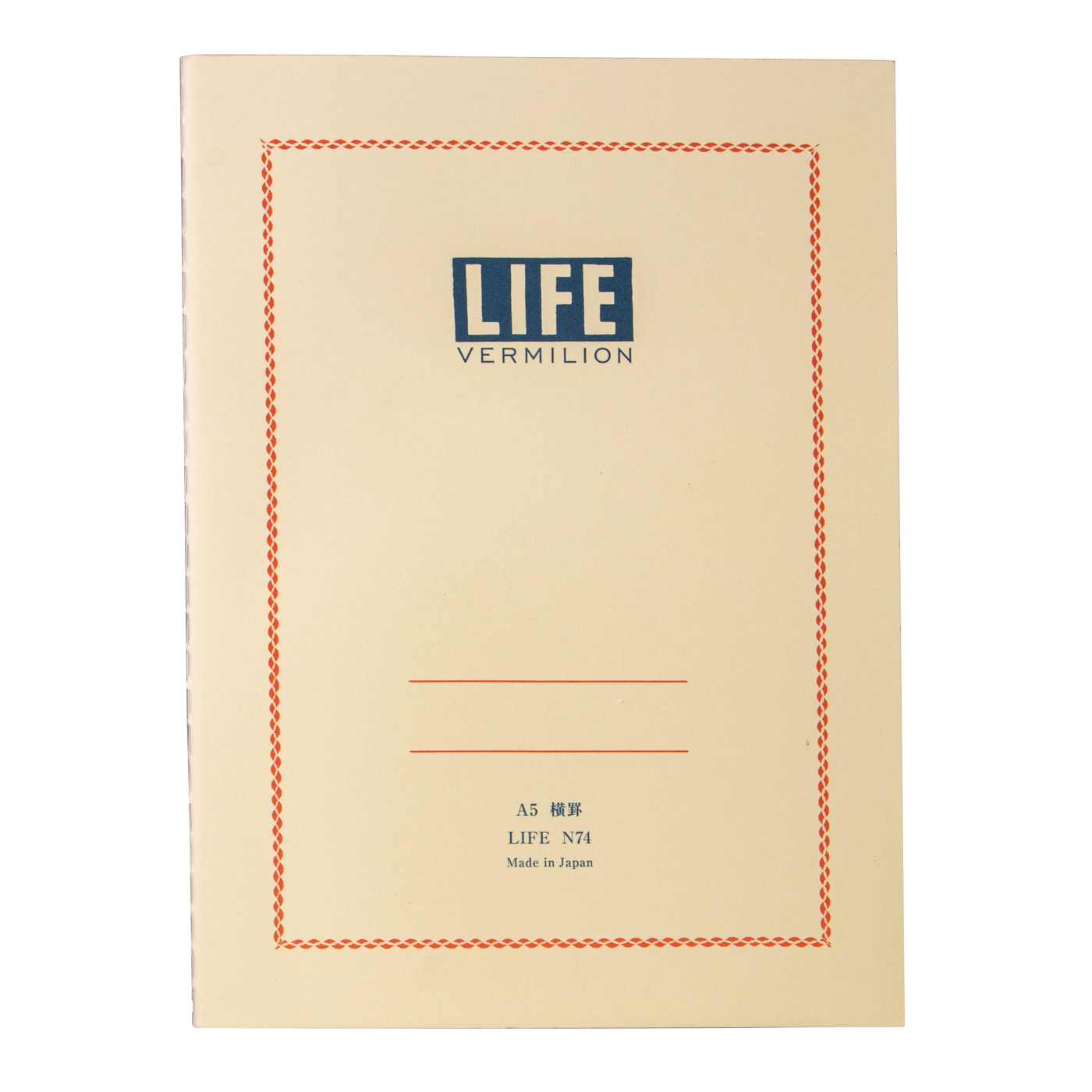 Life Stationery Vermillion Note A5 Side Bound Notebook