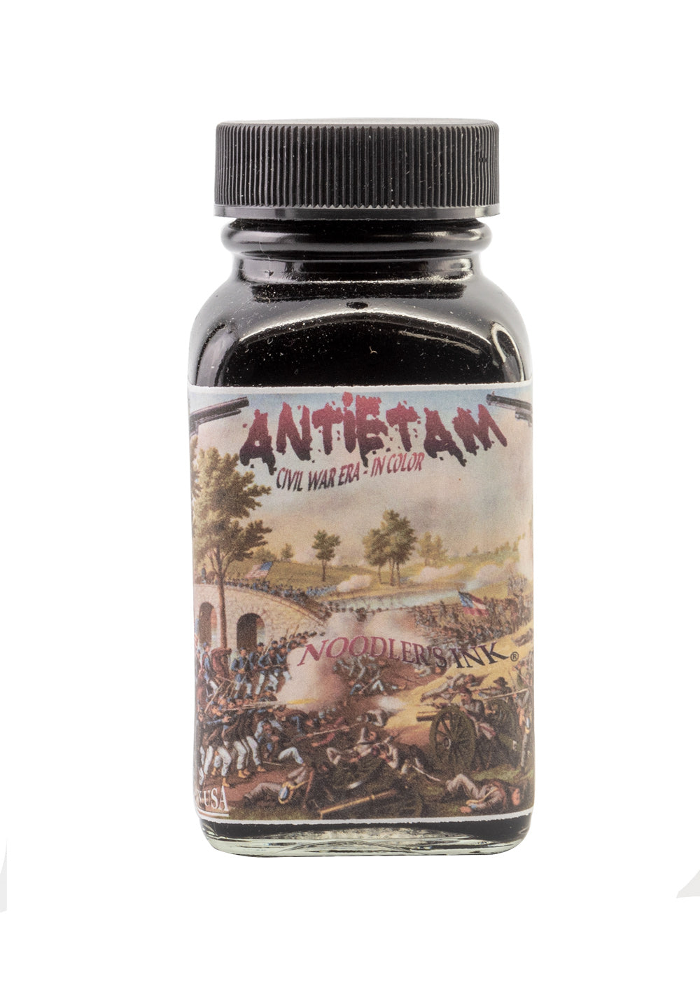 Antietam ink - Is a Red-orange color that leans more red with brown undertones. many say that is has the appearance of drying blood. which could be where it got its name Antietam with is in reference to the deadliest one day battle in American history. This historic event took place September 17, 1862, at Antietam Creek near Sharpsburg, Maryland. This one battle cost The Union a 12,410 casualties with 2,108 dead. Confederate casualties were 10,316 with 1,547 dead.