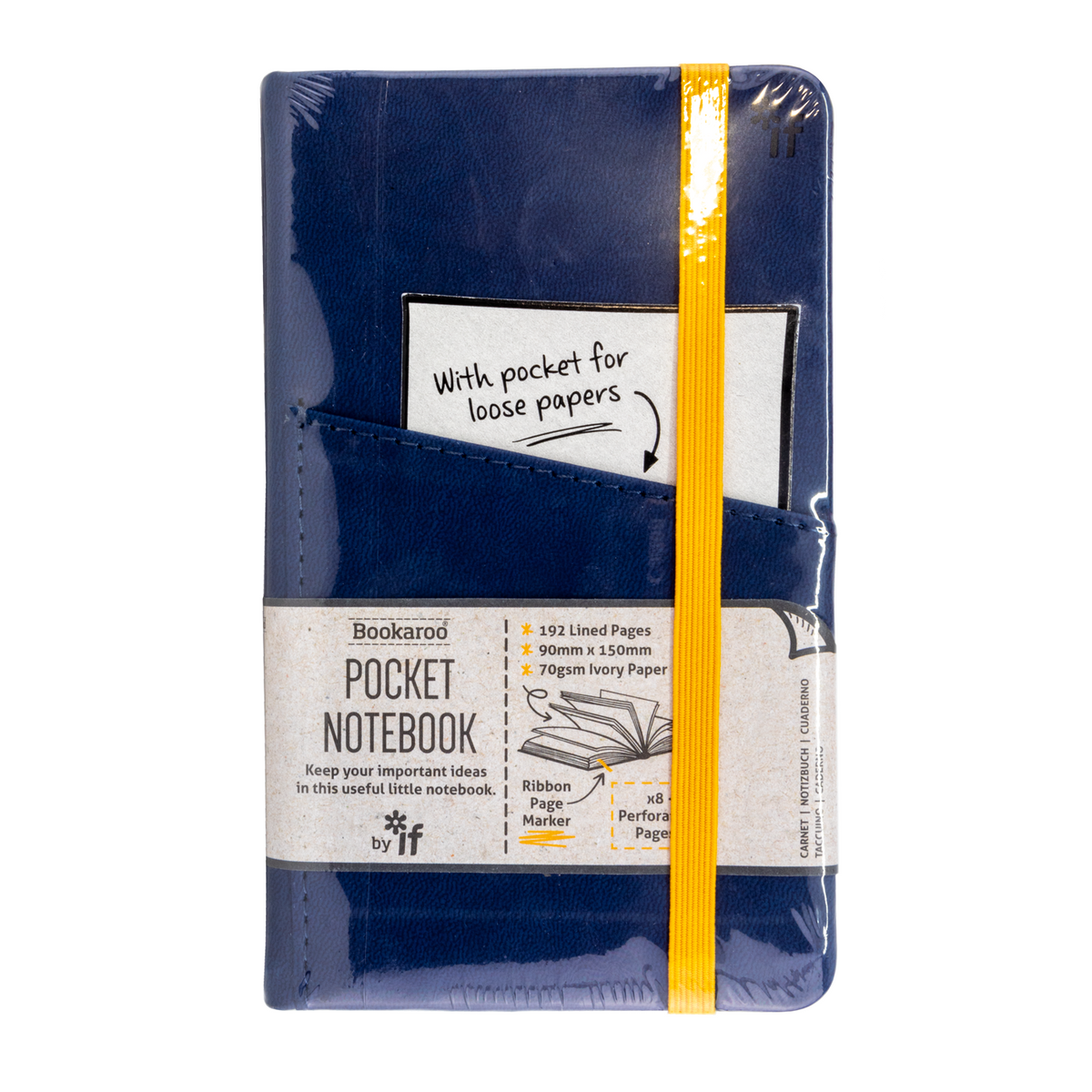 If Bookaroo  A6 Pocket Notebook - Navy